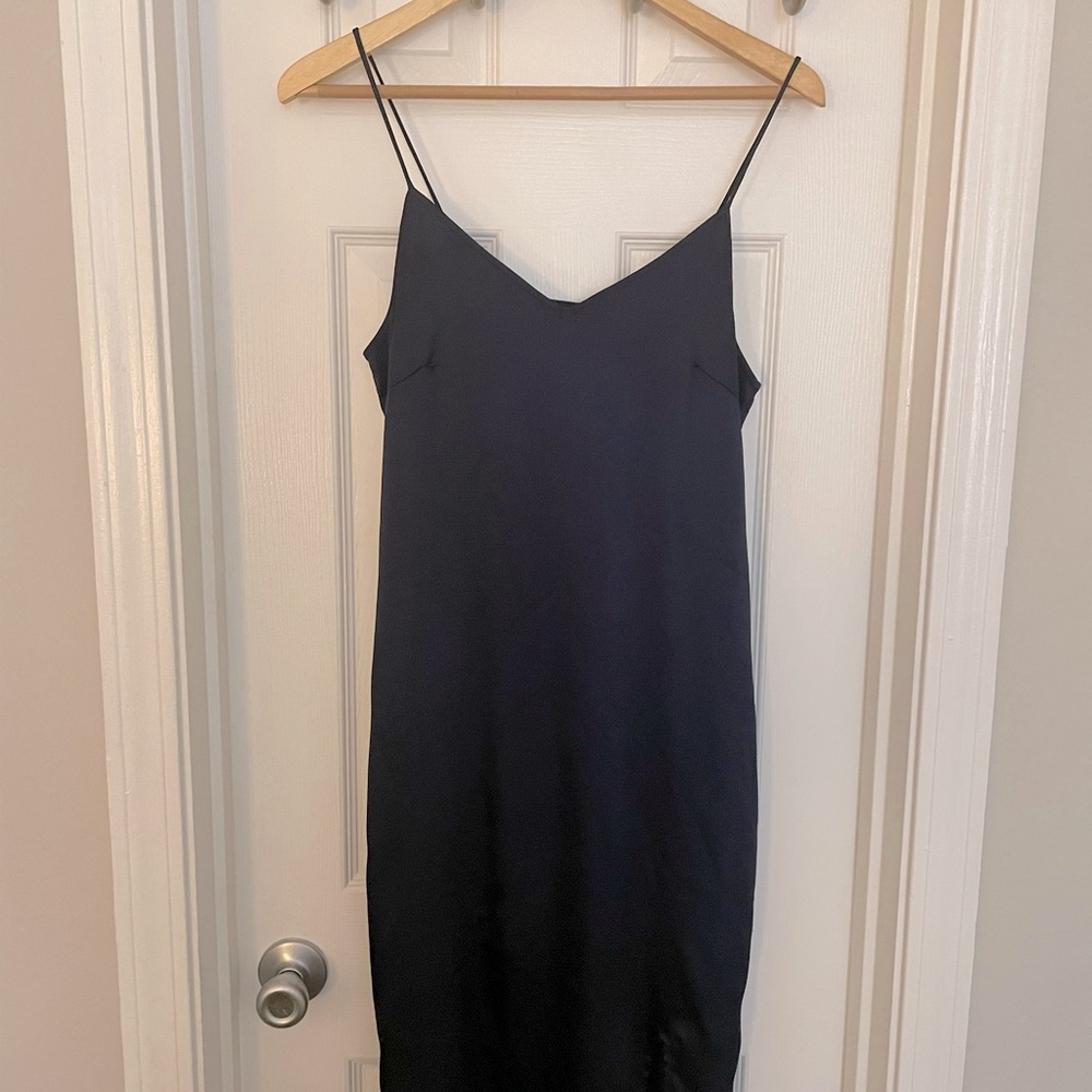 Deep Navy Silk Dress